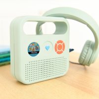 Enceinte Enfant Merlin Sans Ondes Vert - Conteuse d'histoires