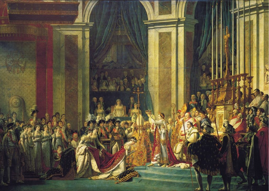 Sacre de Napoléon par Jacques Louis David 1805-1807