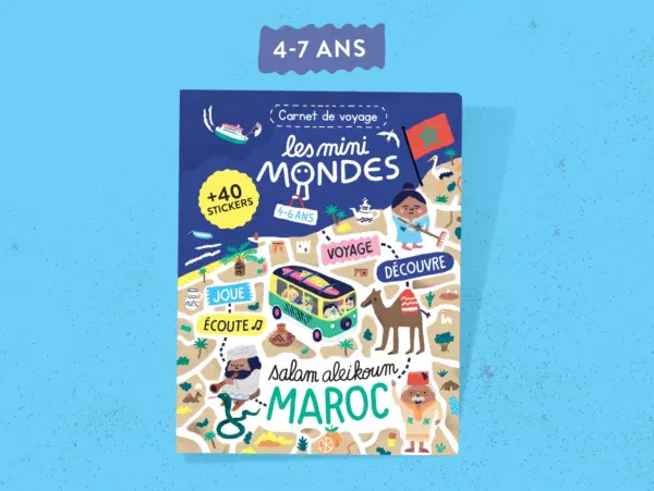 Minimondes Maroc carnet de voyage pour enfants de 4 à 7 ans conception et fabrication françaises