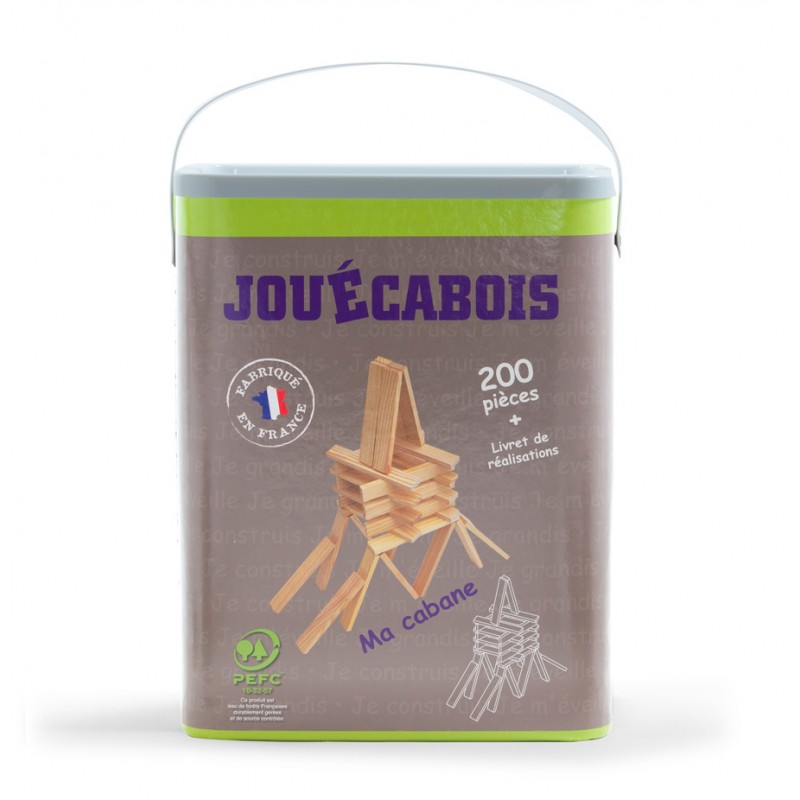 Jouécabois planchettes en bois pour jeux de construction bois sourcé français