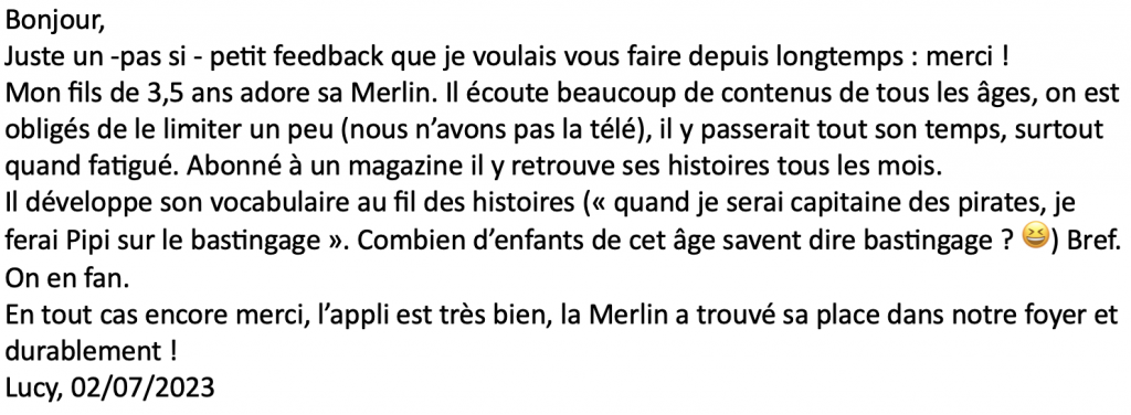 Test Merlin : l'enceinte conteuse d'histoires de Bayard et Radio France au  contenu enchanteur - Les Numériques