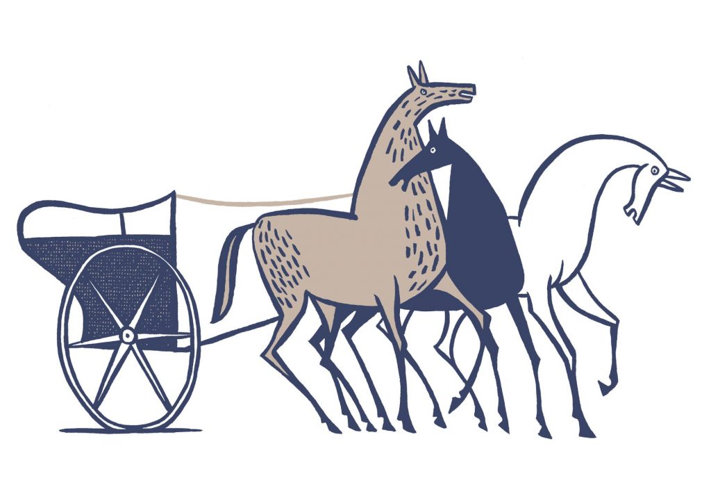 char antiquité grecque D’après les illustrations de Jean-Manuel Duvivier. ©Bayard Éditions 2022
