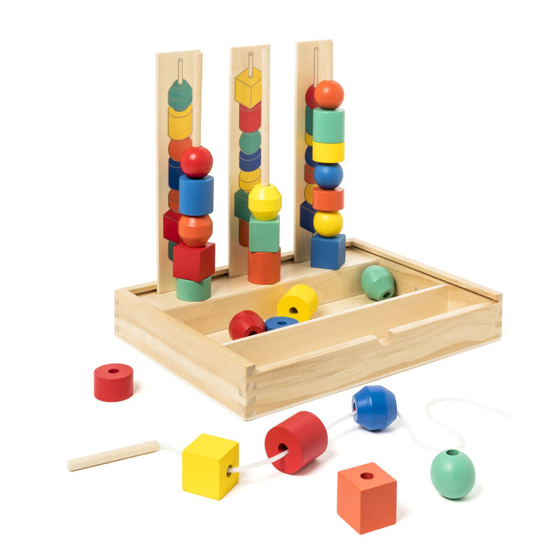 Ensemble 3 jeux en bois Montessori : Mathématiques, motricité, logique