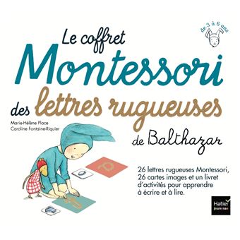 Le coffret Montessori des lettres rugueuses de Balthazar