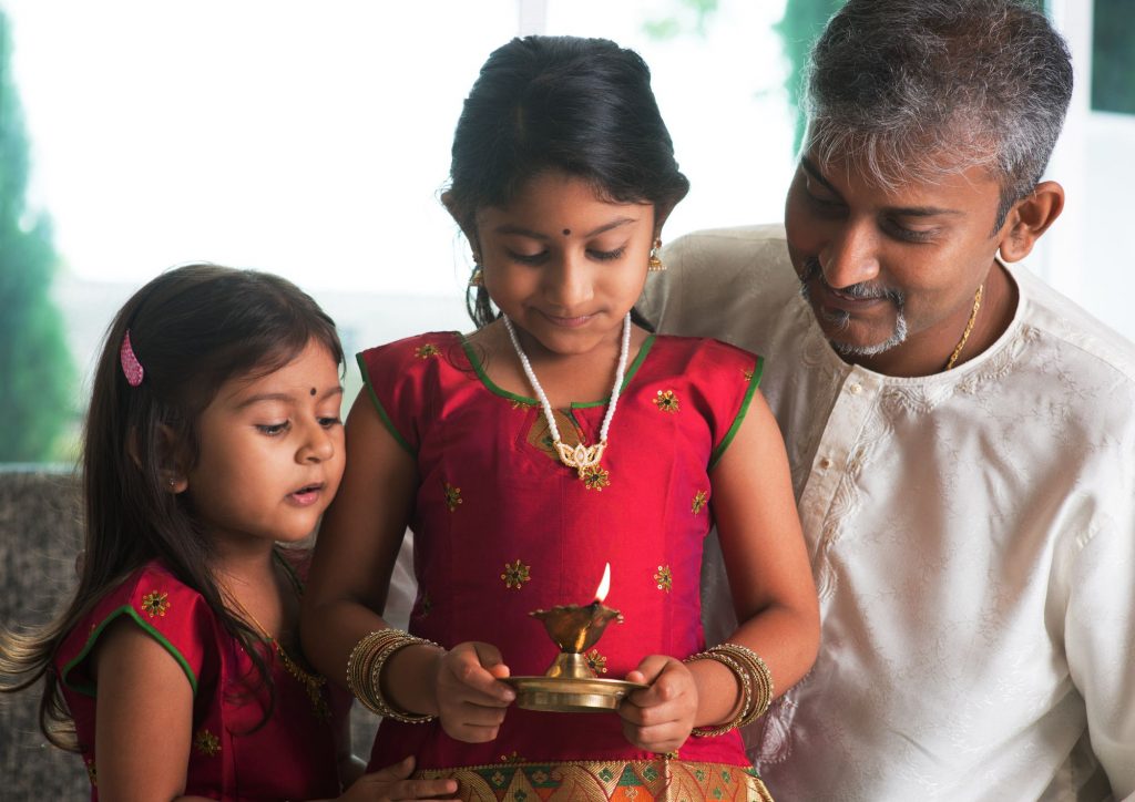 fête diwali en famille
