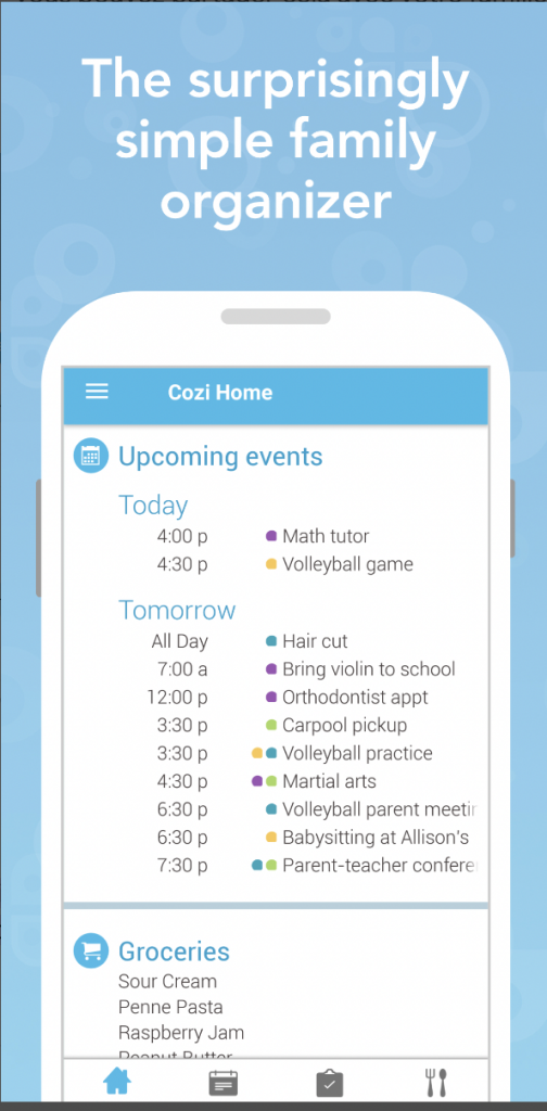 app d'organisation familiale Cozi Family organizer