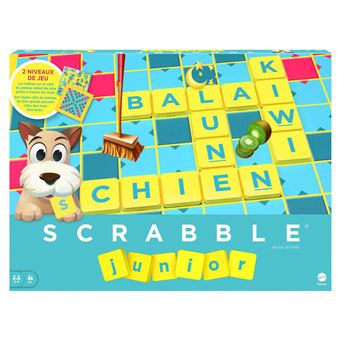 Scrablbe junior Mattel jeu adapté aux jeunes enfants aide à la gestion de l'échec