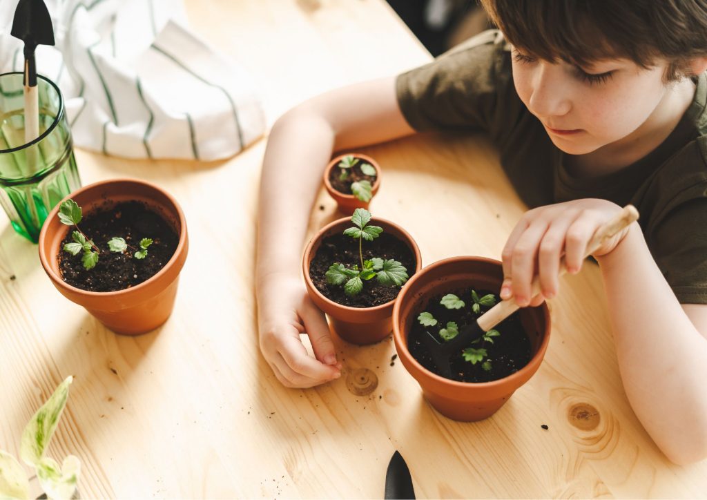 jardinage enfants cadeau nature pour fête d'anniversaire ©Canva Pro