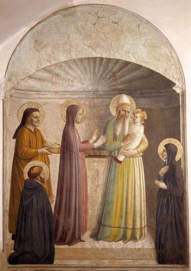 Chandeleur Présentation de Jésus au Temple tableau de Fra Angelico