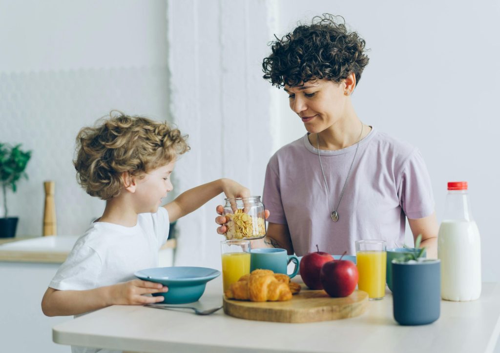 petit déjeuner en famille