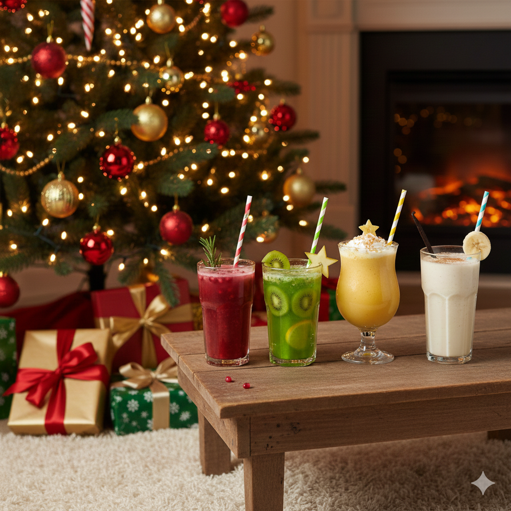 cocktails de fruits pour enfants pour menu de Noël