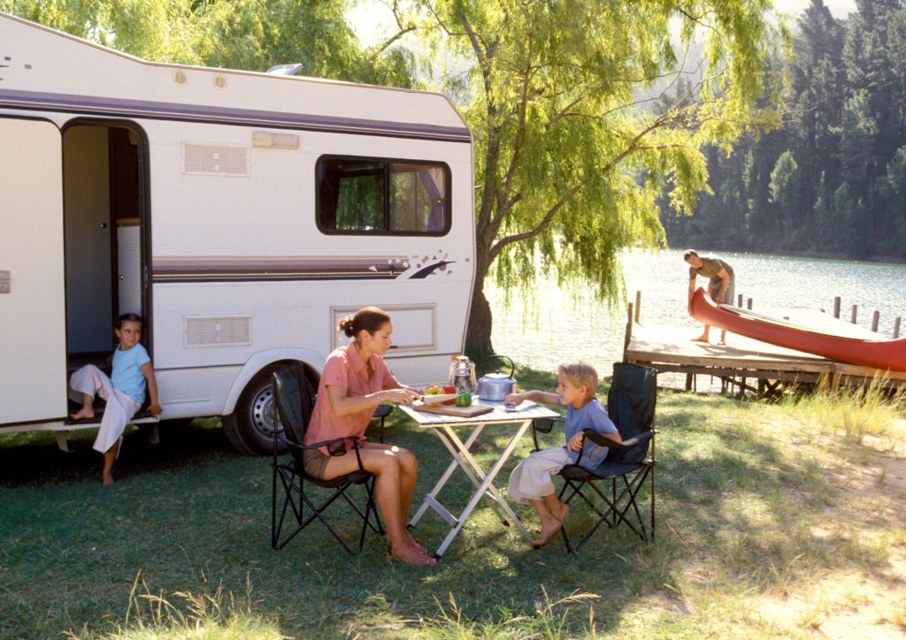 camping famille et kayak